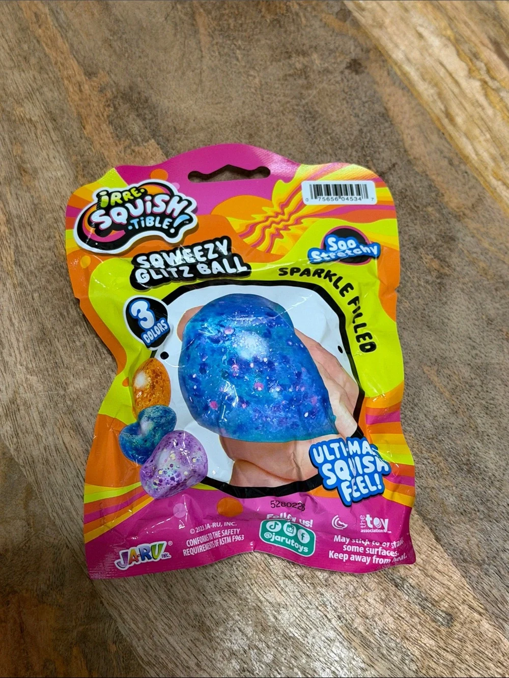 Squeeze Glitz Ball - Purple Glitter Sensory Toy